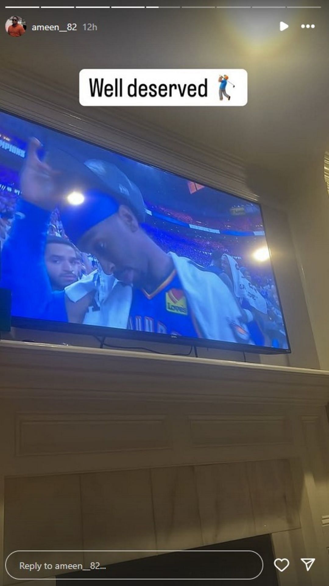 Image via Ameen Brooks' Instagram story.
